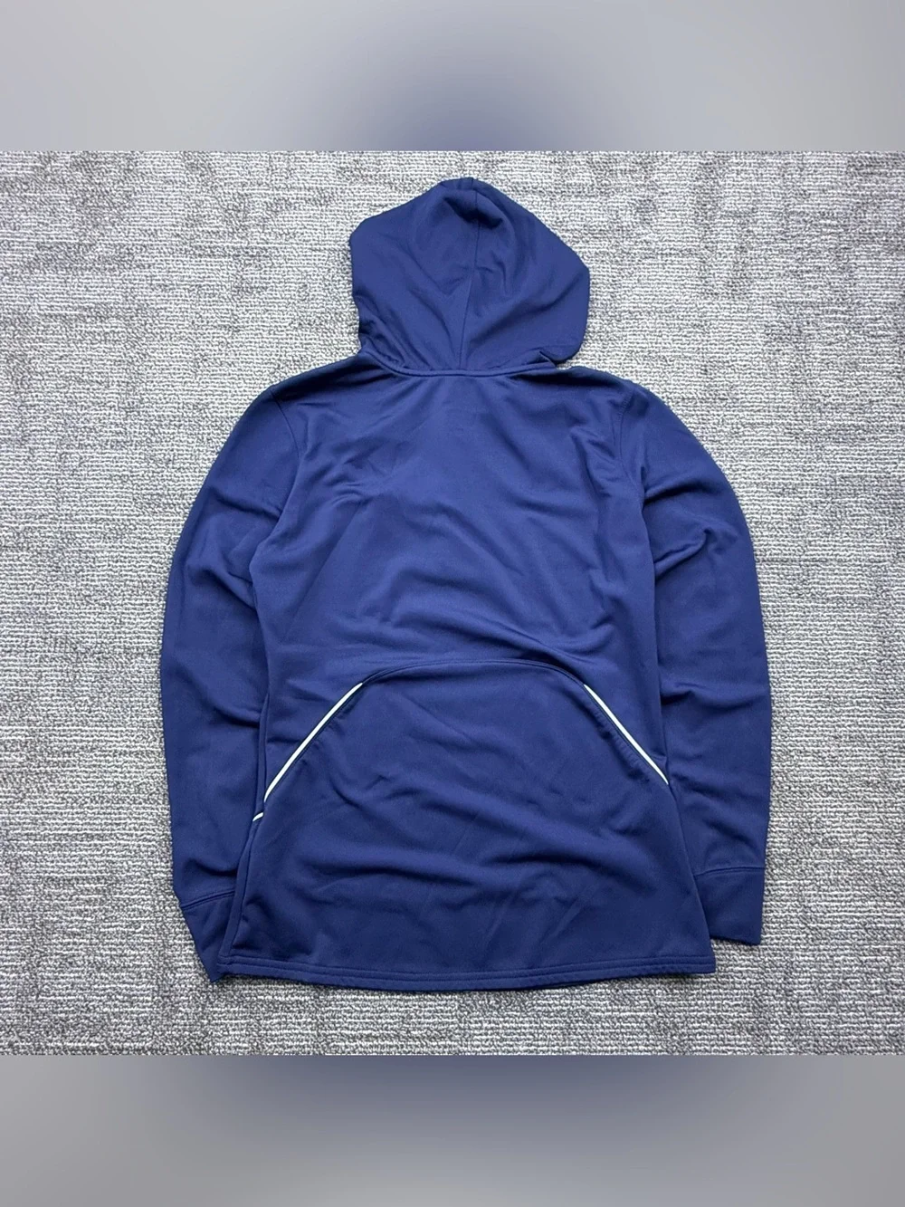 Nike Navy Blue Half-Zip Hoodie with Crest